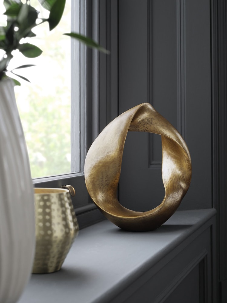 Gold Metal Twist Loop Ornament - Image 1 of 4 Gold Metal Twist Loop Ornament - Image 1 of 4