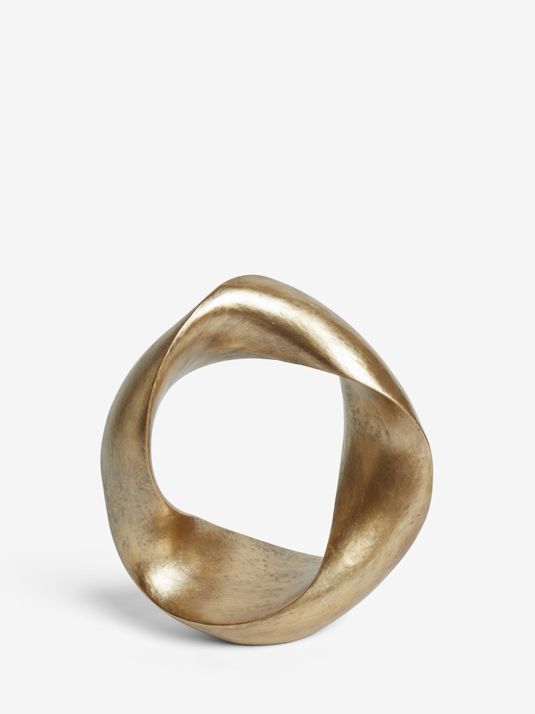 Gold Metal Twist Loop Ornament - Image 2 of 4 Gold Metal Twist Loop Ornament - Image 2 of 4