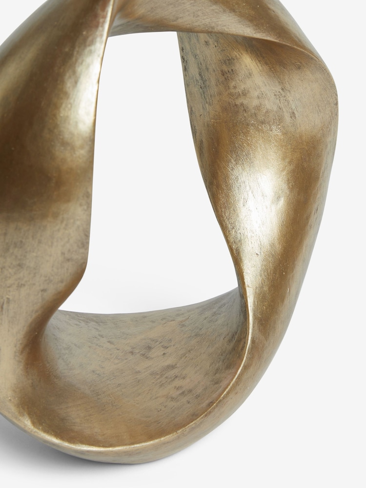 Gold Metal Twist Loop Ornament - Image 4 of 4