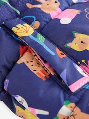 Navy Blue Shower Resistant Fleece Lined Hooded Padded Coat (3mths-7yrs) - Image 10 of 10