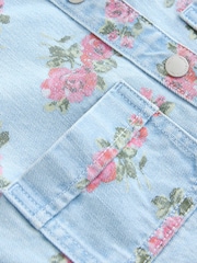 Blue Denim 100% Cotton Printed Shacket and Shorts Set (3mths-7yrs) - Image 10 of 10