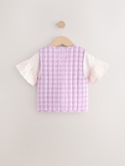 Purple Gingham Waistcoat and T-Shirt Set (3mths-7yrs) - Image 7 of 10