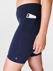 Azul - Pantalones cortos de ciclista de 9" Power de Sweaty Betty - Imagen 4 de 9