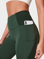 Grün - Sweaty Betty Superweiche, gerippte 7/8-Yoga-Leggings - Bild 8 von 9