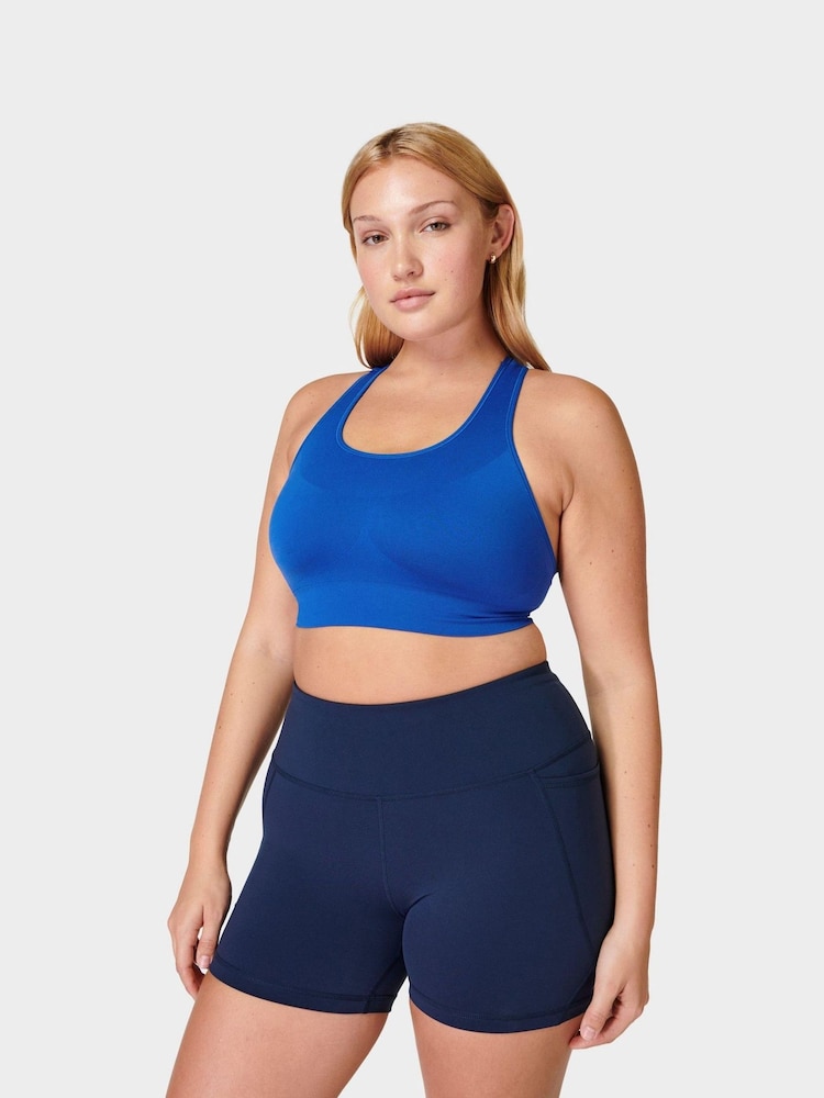 Sweaty Betty Blue Power 4" Biker Shorts - Image 1 of 9 Sweaty Betty Blue Power 4" Biker Shorts - Image 1 of 9