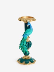 Teal Blue Peacock Candle Holder - Image 5 of 6