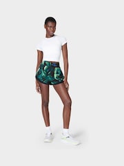 Sweaty Betty Green Tempo Run Print Shorts - Image 6 of 8