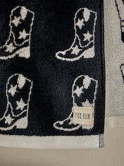 Black/White Natural Cowboy Boots Towels with 100% Cotton - Image 2 of 2