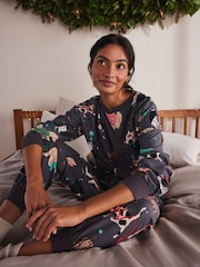 Grey Christmas Cats Christmas Cosy Long Sleeve Pyjamas - Image 1 of 13