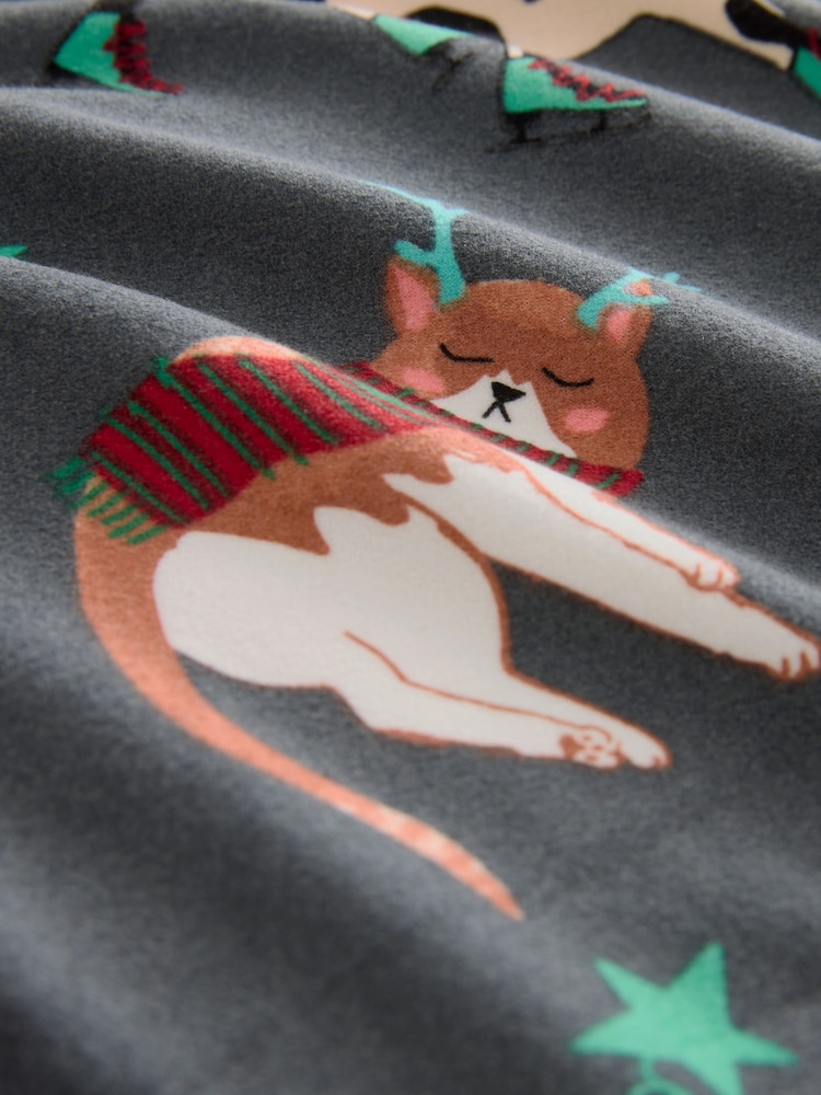 Grey Christmas Cats Christmas Cosy Long Sleeve Pyjamas - Image 13 of 13