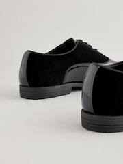 Black Patent Oxford Velvet Shoes - Image 4 of 5