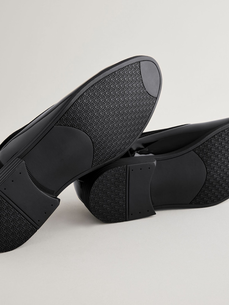 Black Patent Oxford Velvet Shoes - Image 5 of 5