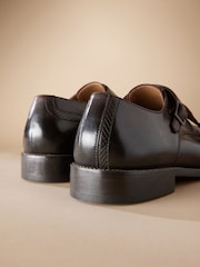 Brown Signature Leather Sole Double Monk Shoes - Image 2 of 5