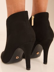 Lipsy Black Wide Fit Mid Heel All Over Party Ankle Shoe Boot - Image 2 of 4