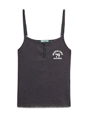 Superdry Grey Athletic Essentials Button Down Vest Top - Image 4 of 6