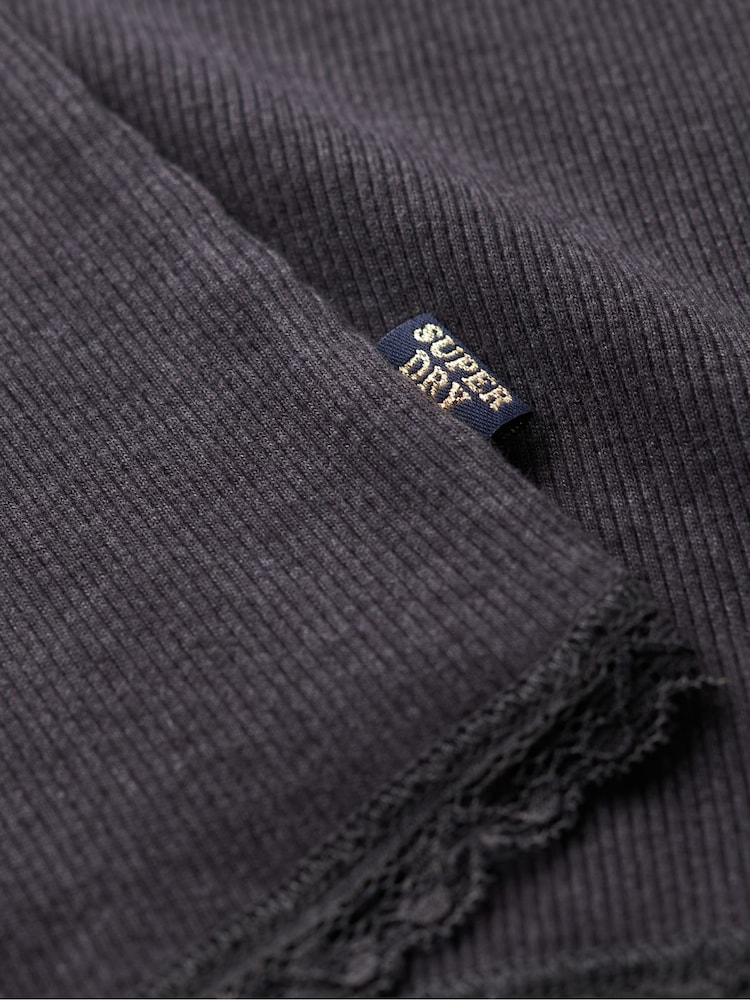 Superdry Grey Athletic Essentials Button Down Vest Top - Image 6 of 6
