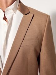 Taupe EDIT Trimmed Tuxedo Suit Jacket - Image 5 of 10