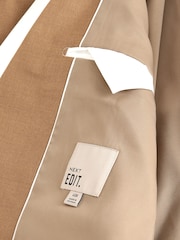 Taupe EDIT Trimmed Tuxedo Suit Jacket - Image 9 of 10