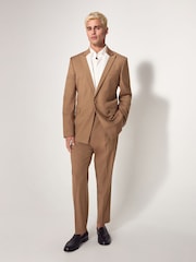Taupe EDIT Tuxedo Suit Trousers - Image 5 of 10