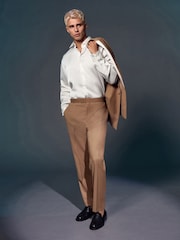 Taupe EDIT Tuxedo Suit Trousers - Image 6 of 10