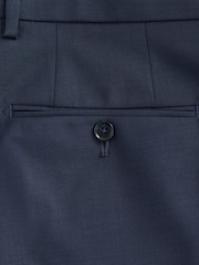 Navy Blue Slim Fit Wool Blend Motionflex Suit Trousers - Image 6 of 8