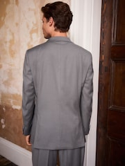 Серый - EDIT Double Breasted Trimmed Tuxedo Suit Jacket - Изображение 2 из 6
