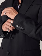 Black Slim Fit EDIT Western Style Suit Jacket - Image 5 of 8