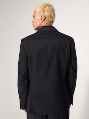 Black Slim Fit EDIT Western Style Suit Jacket - Image 6 of 8