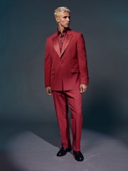 Red EDIT Tuxedo Suit Jacket - Image 1 of 11