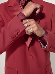 Red EDIT Tuxedo Suit Jacket - Image 5 of 11