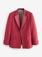 Red EDIT Tuxedo Suit Jacket - Image 7 of 11