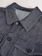 Bleu - Veste camionneur en jean EDIT - Image 10 de 11