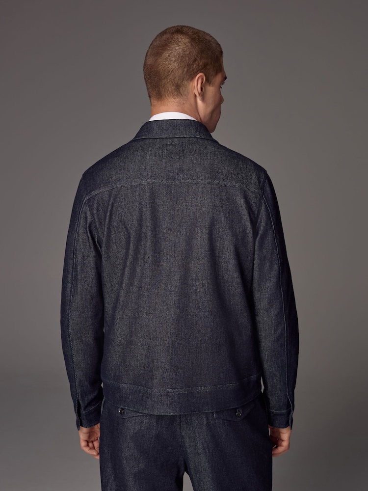 Bleu - Veste camionneur en jean EDIT - Image 2 of 11