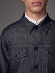 Bleu - Veste camionneur en jean EDIT - Image 4 de 11