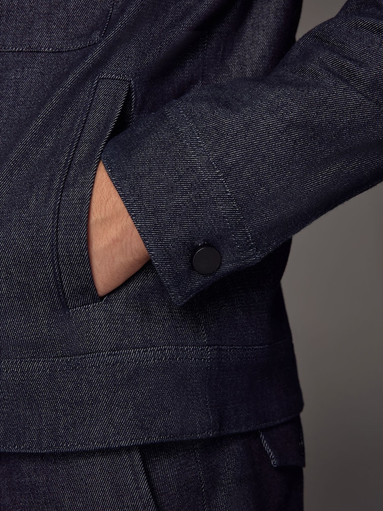 Bleu - Veste camionneur en jean EDIT - Image 5 of 11