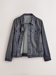 Bleu - Veste camionneur en jean EDIT - Image 8 de 11