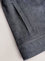 Bleu - Veste camionneur en jean EDIT - Image 9 de 11