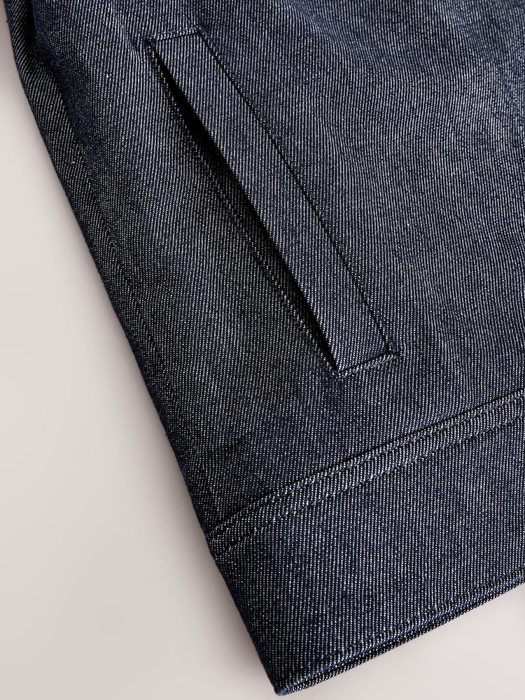Bleu - Veste camionneur en jean EDIT - Image 9 of 11
