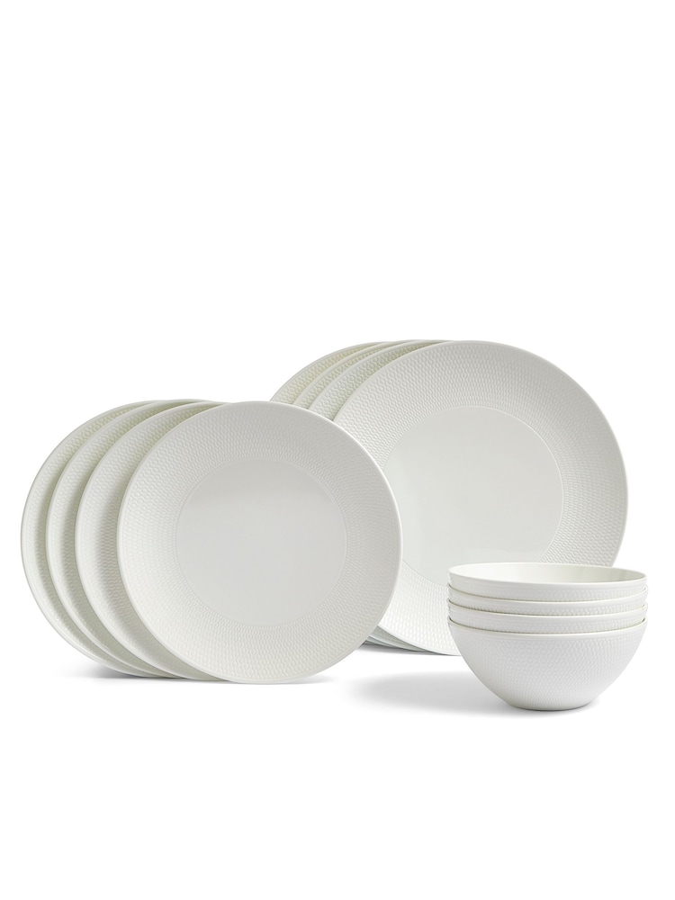 Wedgwood 12 Piece White Gio Dinner Set - Image 1 of 6