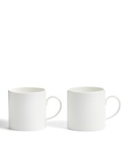 Wedgwood White Gio Mugs Set of 2 - Image 1 of 9