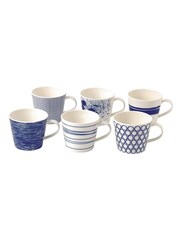 Royal Doulton Blue Mixed Designs Pacific Mugs Set of 6 - Image 2 of 2
