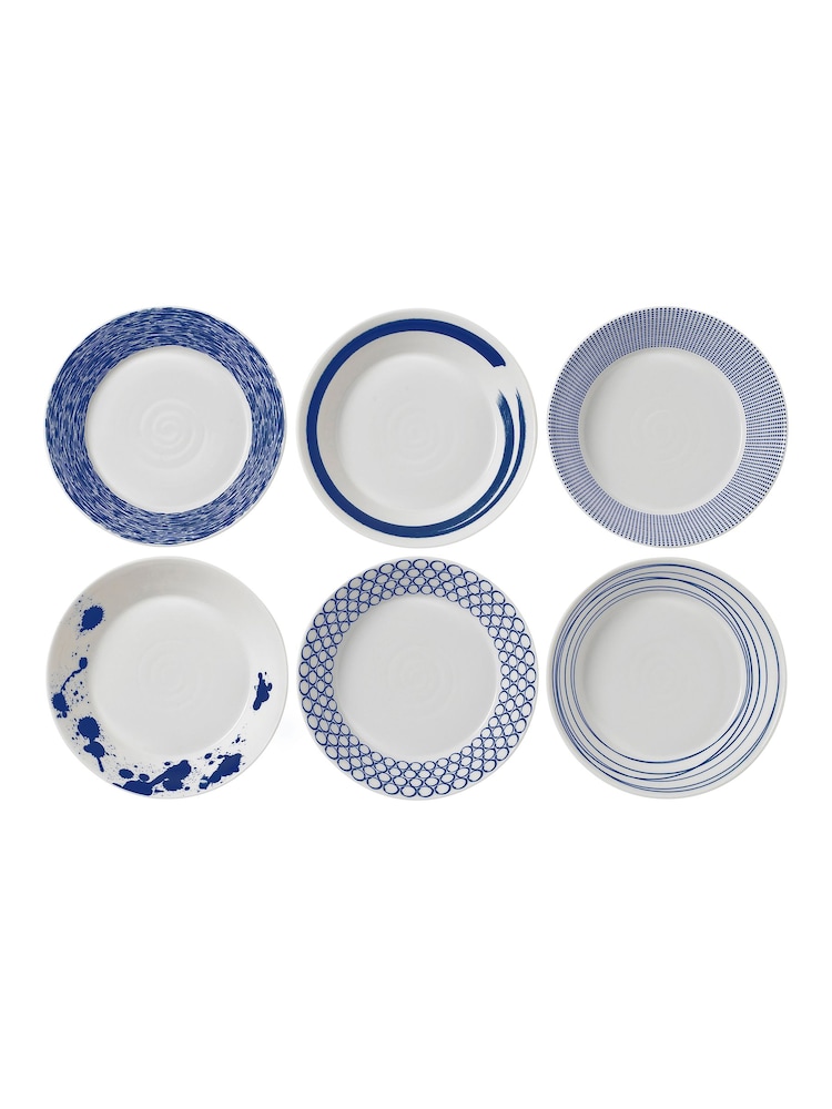 Royal Doulton Blue Pacific Pasta Bowls Set of 6 - Image 1 of 1