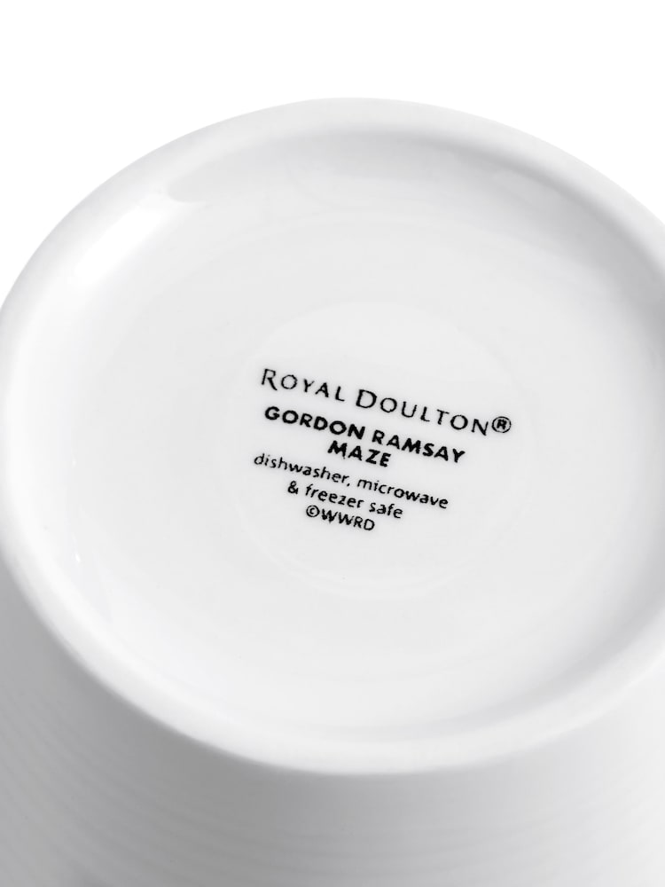 Royal Doulton White Gordon Ramsay Maze Mugs Set of 4 - Image 4 of 4 Royal Doulton White Gordon Ramsay Maze Mugs Set of 4 - Image 4 of 4