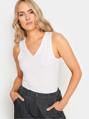 Long Tall Sally White Premium Modal Vest - Image 4 of 5