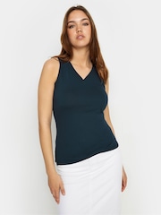 Long Tall Sally Blue Premium Modal Vest - Image 1 of 5
