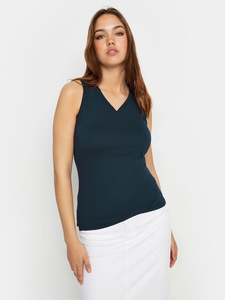 Long Tall Sally Blue Premium Modal Vest - Image 1 of 5