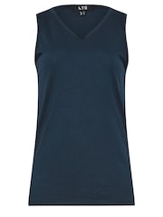 Long Tall Sally Blue Premium Modal Vest - Image 5 of 5