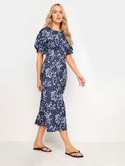 Long Tall Sally Blue Floral Tea Midi Dress - Image 2 of 5