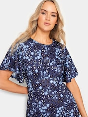 Long Tall Sally Blue Floral Tea Midi Dress - Image 4 of 5
