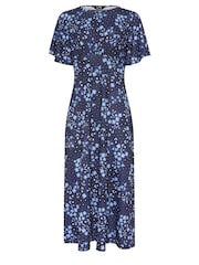 Long Tall Sally Blue Floral Tea Midi Dress - Image 5 of 5